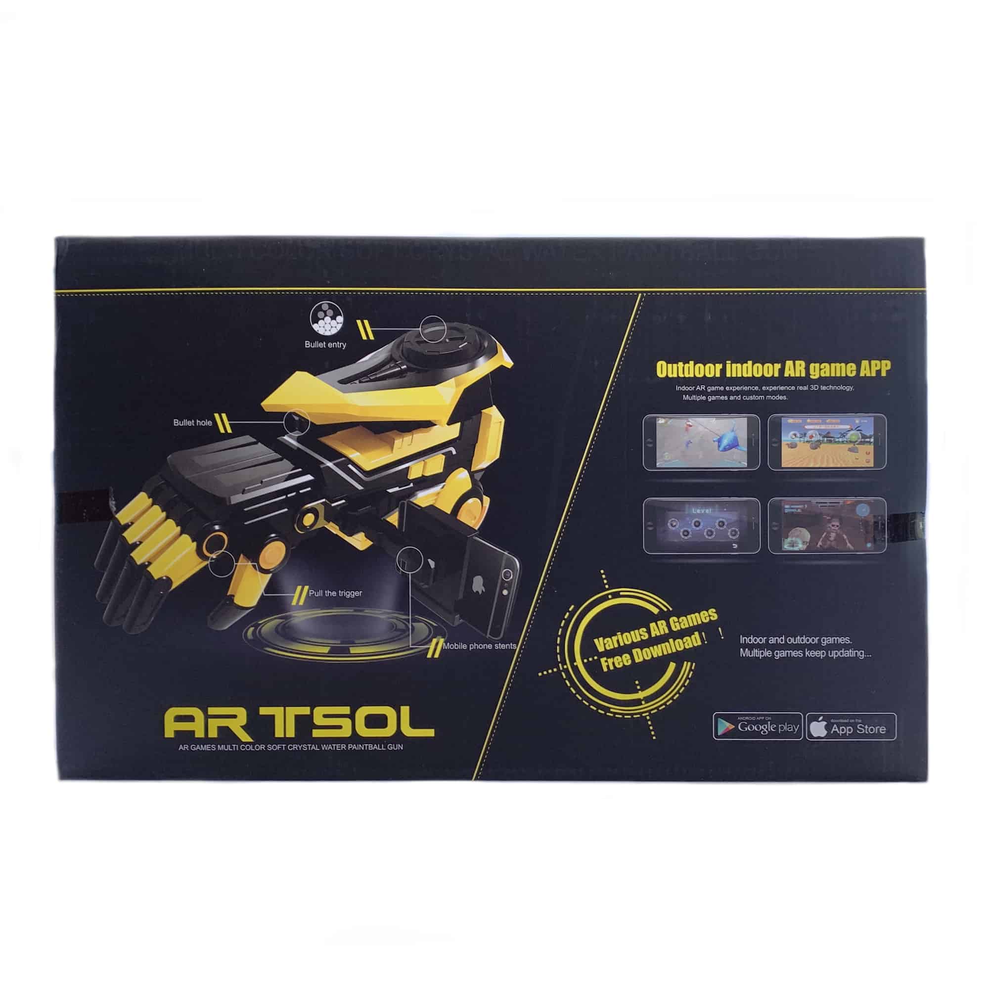Robot Arm AR and Gel Blaster Gun - GT92130 - Box Back Robot Arm AR and Gel Blaster Gun - GT92130 - Box Back